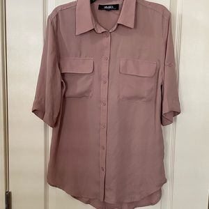 EUC LuLu’s Rose colored Silk blouse